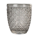 Set 6 Bicchieri Acqua Castle Stones in Vetro VdE Tivoli 1996 Grigio