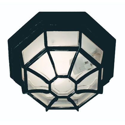 acquista Plafonnier octogonal de couleur noire pour mur extérieur Sovil Line