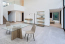 Consolle 2 Cassetti Line Kenya Rettangolare 110x40 in MDF e Vetro
