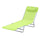 Chaise longue pliante inclinable en acier vert clair