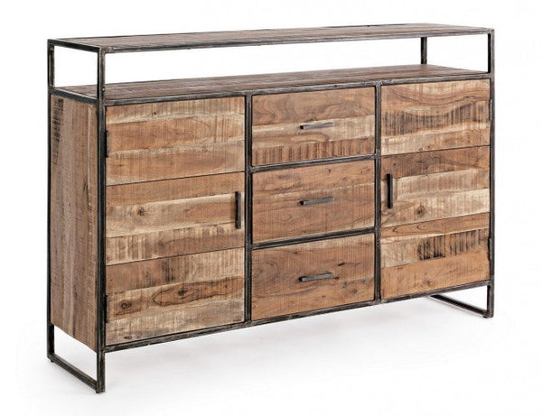 Credenza 2 Ante 3 Cassetti 150x40x105h cm Elmer sconto