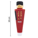 Microfono Karaoke Wireless Speaker Musica Bluetooth con USB per Feste Rosso