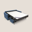 Divano Letto 3 Posti 206x92x96 cm in Tessuto Blu