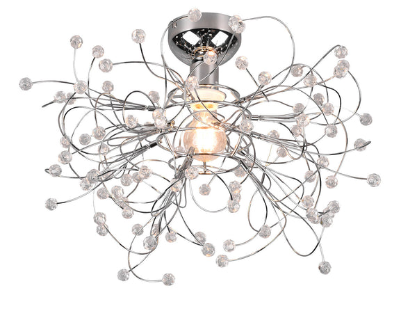 Plafoniera da Interno Attacco E27 in Metallo Cromo sconto