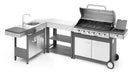 Modulo Componibile Tavolo Ompagrill Indian con Rubinetto e Scarico Compatibile BBQ Indianapolis in Acciaio Inox