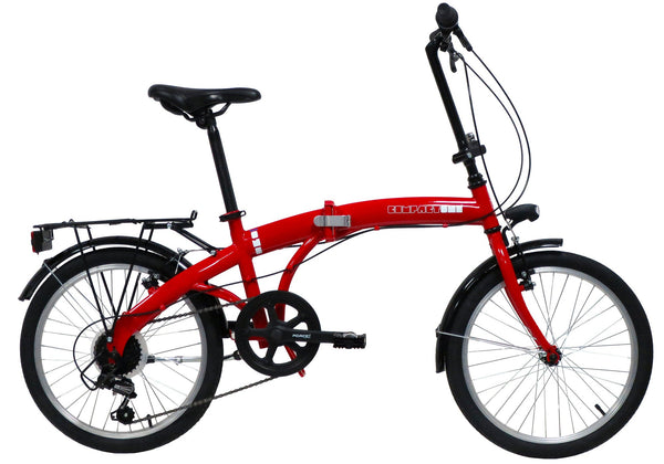 Bicicletta Folding Pieghevole 20” 7V in Acciaio Rossa sconto