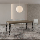 Tavolo Allungabile 200-304x90x77 cm Karamay Premium Tortora Telaio Antracite 