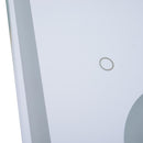 Specchio da Bagno con Illuminazione a LED e Interruttore Touch in Vetro e Alluminio 80x3x60 cm 