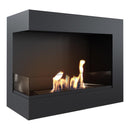 Camino a Bioetanolo da Incasso 60x48 cm con Vetro Flig Tampa Nero Angolo a Sinistra