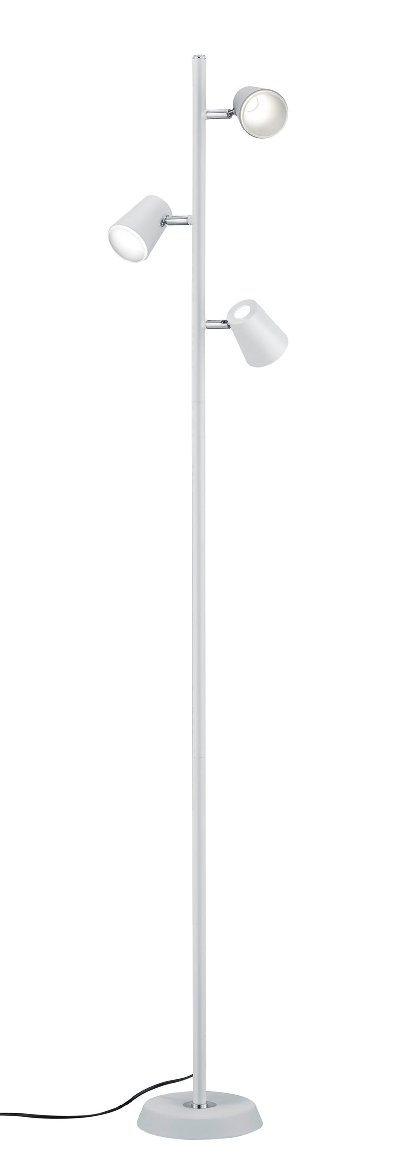 Piantana da Interno a LED in Metallo Bianco Opaco