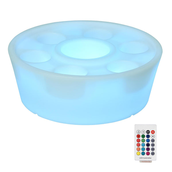 Plateau Porte Gobelet LED 7 Compartiments avec Télécommande Ø42x15 cm online