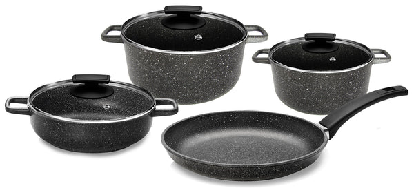 sconto Batterie de cuisine 7 pièces en aluminium moulé sous pression Olympia Hard Cook Big