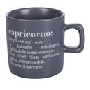 Tazzina Caffè Zodiaco "capricorno" Ø6x6,5 cm in Bone China VdE Tivoli 1996 Grigio Tortora