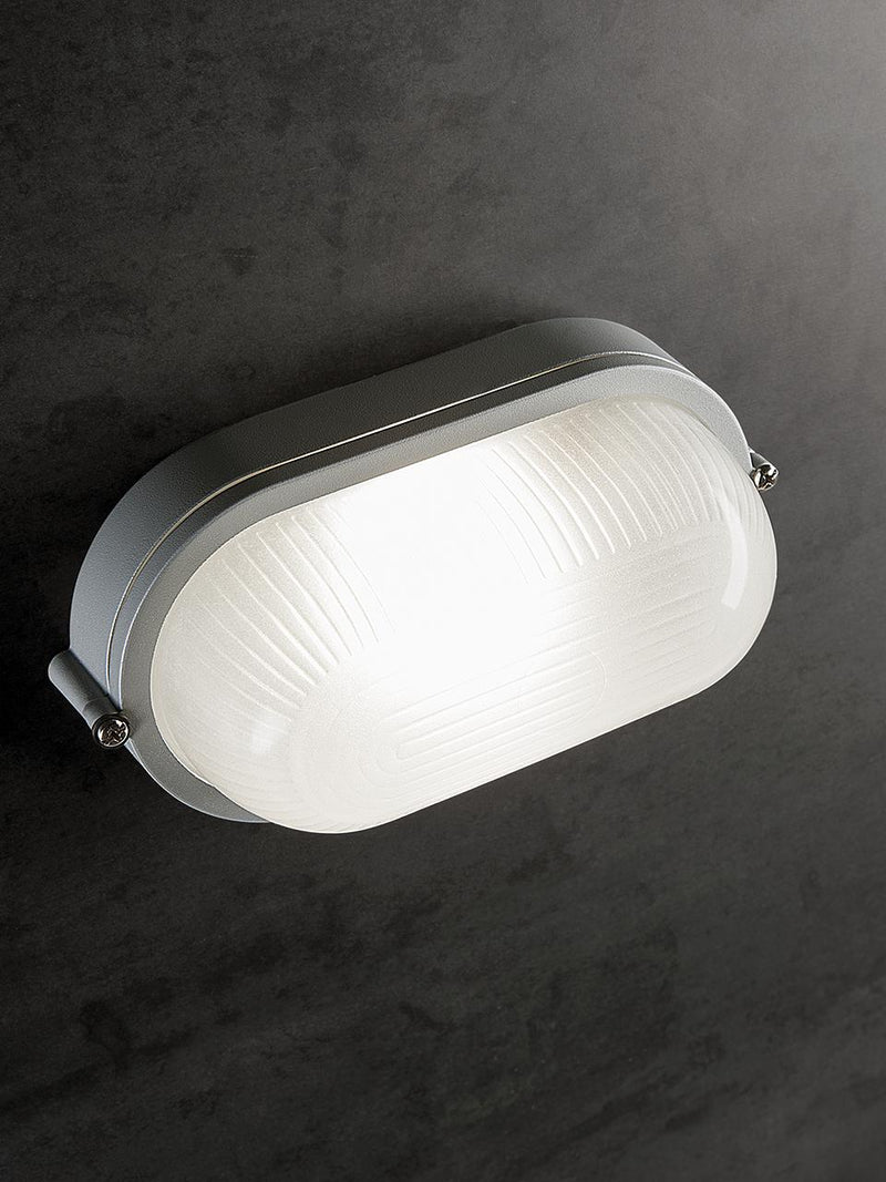 Plafoniera Ovale da Esterno a LED 10W 3000K Sovil Alluminio