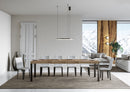 Tavolo Allungabile 120/380x90 cm Everyday Premium Quercia Natura Gambe Antracite      