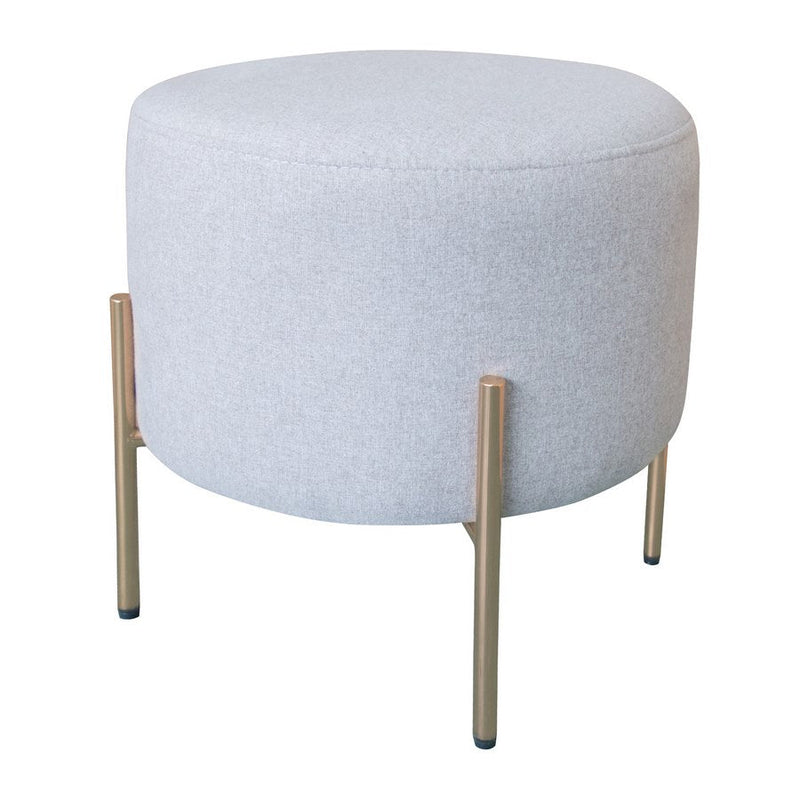 Pouf Poggiapiedi Ø40 cm in Tessuto Kate Beige