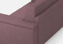Divano 3 Posti 208x85x85 cm Marrak in Tessuto Prugna