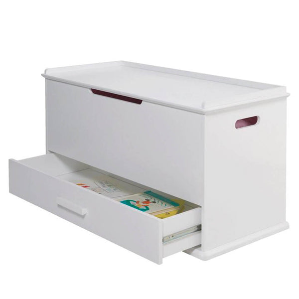 acquista Coffre coffre en bois 90x38,5x47 cm Sabrina Blanc