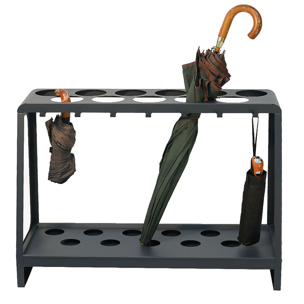 Portaombrelli Design Moderno Rettangolare Capienza 17 Ombrelli in Acciaio Antracite prezzo