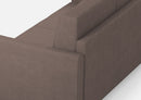Divano Angolare 6 Posti 281x241x85 cm Karay in Tessuto Talpa