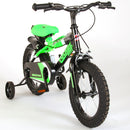 Bicicletta per Bambini 14" Stabilizzatori e Freni Caliper Verde   