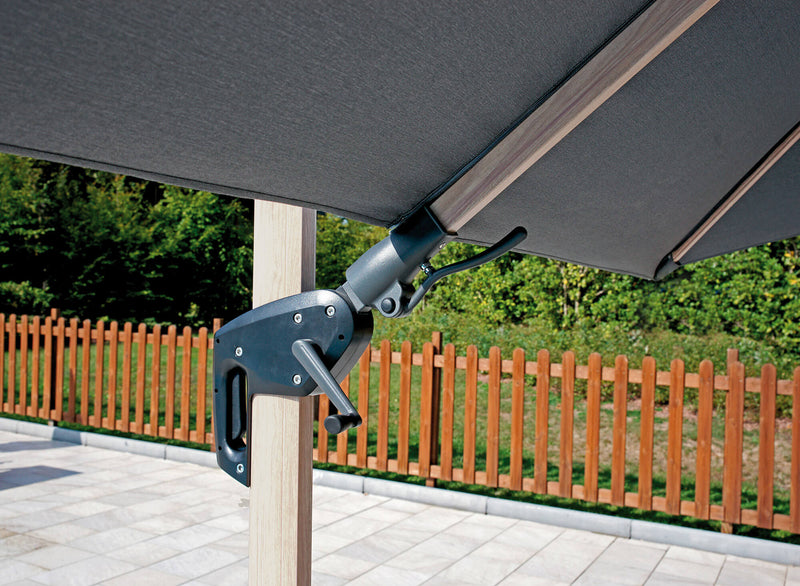 Ombrellone da Giardino in Alluminio 3x3m Vorghini Grigio