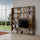 Libreria Moderna 5 Ripiani con Pannello per TV 178x36x204 cm in nobilitato Marrone