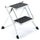 Tabouret Echelle Pliable Gain de Place en Acier 2 Marches Blanc Fadi