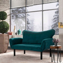 Divano Chatto verde petrolio 2 posti con braccioli reclinabili