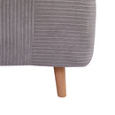 Poltrona Letto Reclinabile 2 in 1 con Seduta Extra-Large 82x89x 83 cm in Tessuto Effetto Velluto Grigio   