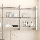 Kit Struttura Modulare con Raccordi a Parete in Alluminio Emuca Zero Grigio Pietra