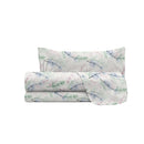 Set Lenzuola Karma Singolo Sopra Sotto e Federa in Poliestere Bouquet Blu  