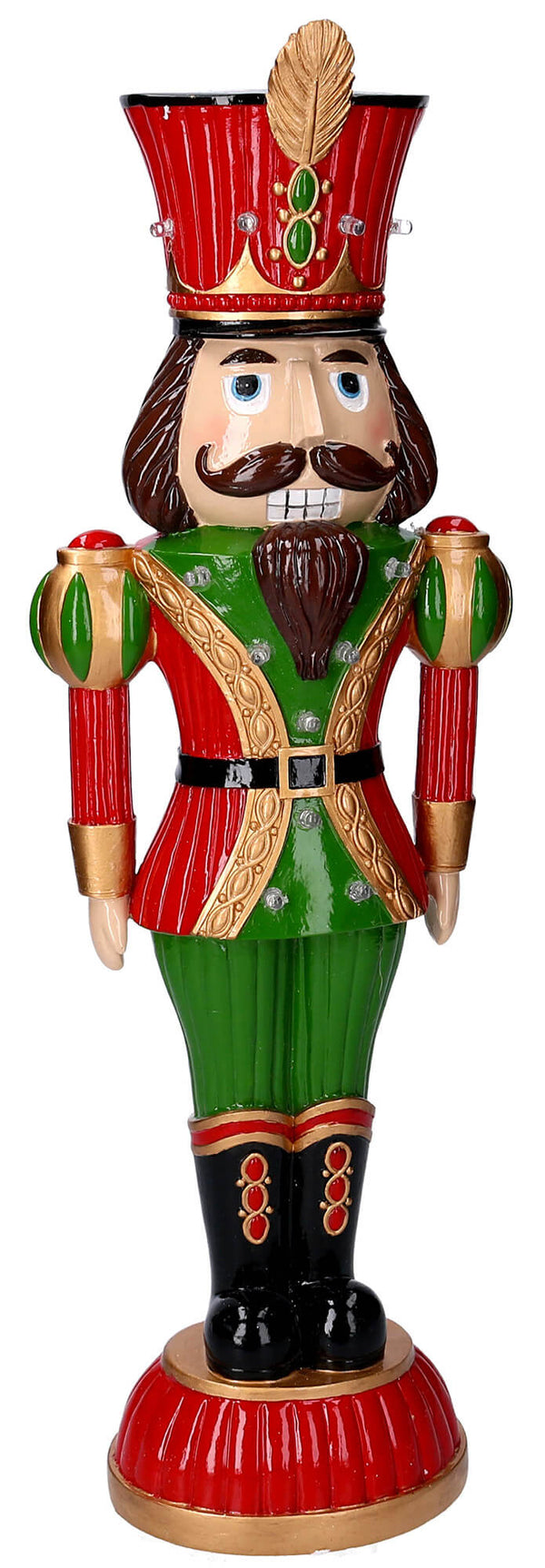 prezzo Casse-Noisette Soldat en Résine 15,7x11xh48,4 cm avec Décoration LED Vert Adami