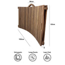 Lettino Prendisole Ondulato Paraiso 190x62x49 cm a Doghe in Legno Teak