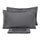 Ensemble de draps doubles dessus et dessous et taies d'oreiller unies Garrini Clarice Grey