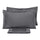 Ensemble de draps doubles dessus et dessous et taies d'oreiller unies Garrini Clarice Grey