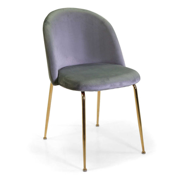Sedia Sammi 50x57xh47/77,5 cm in Tessuto Velluto Grigio/Oro online