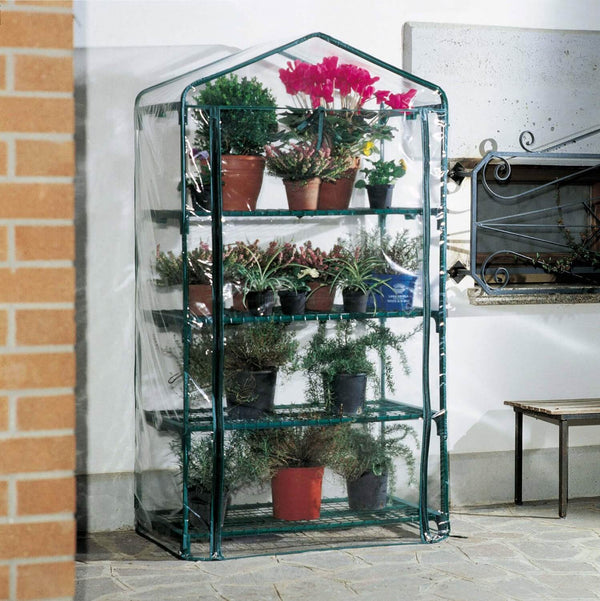 acquista Serre de jardin en acier 4 étagères avec couverture Big Green Azalea Rama