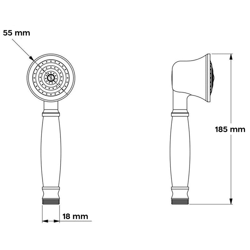 Doccetta stile retrò in ottone cromato modello Epoque