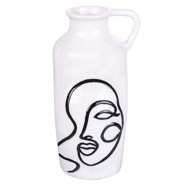sconto Vaso con Viso 10,7x9,1x20,3 cm in Ceramica VdE Tivoli 1996 Vis a Vis