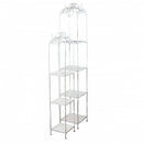 Set 2 Scaffali Doriane in Alluminio Bianco Antico