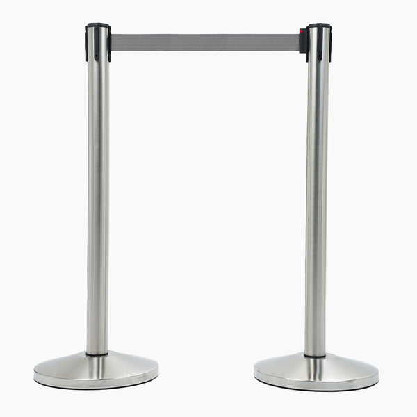 2 Colonnine Tendinastro di 3 m in Acciaio nastro Grigio