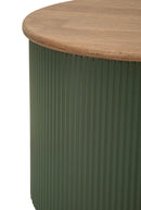 Tavolini da Caffè Frankfurt Coppia Verdi 87x53x32 cm in Gomma e Metallo      