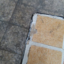 Tavolino da Giardino Quadrato in Ferro con Piano in Ceramica a Mosaico Taddei Zeus Seconda Scelta