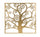 Panneau Arbre de Vie Doré 90x2,2x90 cm en Fer Noir