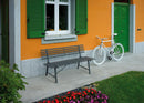 Panca da Giardino in Ferro 3 Posti 150x56x76cm Vorghini Gallipoli Antracite