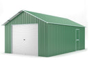 Casetta Box da Giardino in Lamiera di Acciaio 438x721x324 cm Verde