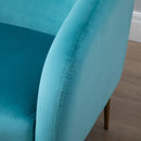 Divano 2 Posti in Tessuto 124x73x76 cm  Verde