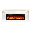 Camino Elettrico da Pavimento 82x190x30 cm Effetto Fiamma 1500W Calisto XL & Tanzania