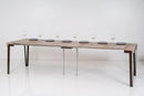 Consolle Allungabile in Legno e Ferro H77x40x90/300cm Itamoby Rio Rovere Argento Classica